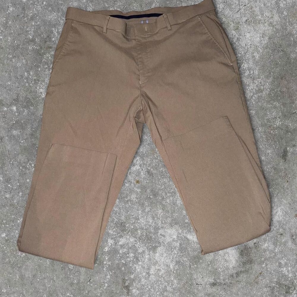Tommy Hilfiger Tan Khaki Pants Brown Preppy Casual Classic Fit 36x30-31